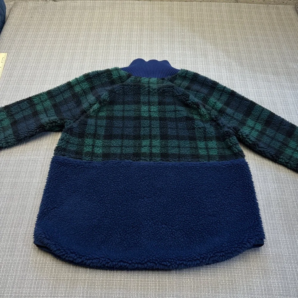 Vineyard‎ Vines Sherpa Fleece Pullover Womans Small Quarter Zip Plaid Cozy